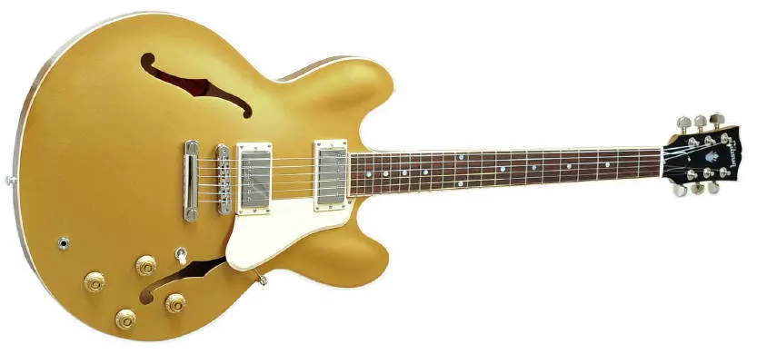 ES-335 Plain Top Semi Hollow Electric - Dot Inlay - Gold Finish
